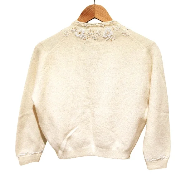 60s Vintage Cardigan Hand Beaded - Picture 3 of 12